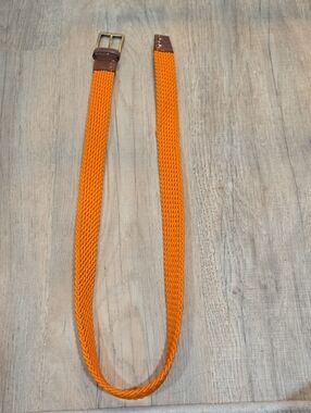 Paul Stuart Orange Woven Stretch Belt!!